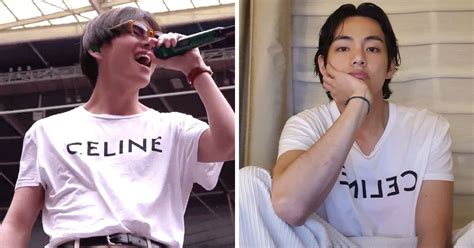 celine t-shirt taehyung|8 Times BTS’s V Looked Too Good For Words In His Celine Shirt.